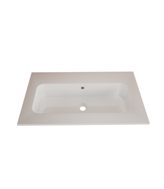 GLISS DESIGN Wastafel Asia Glans Wit 70cm wasbak zonder kraangat