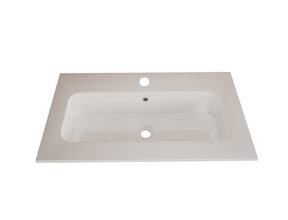 Wastafel Asia Glans Wit 70cm wasbak met kraangat