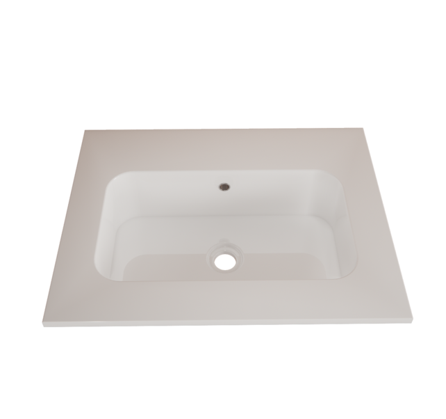 Wastafel Asia Glans Wit 60cm wasbak met kraangat Wastafel Asia Glans Wit 60cm wasbak met kraangat