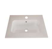 Wastafel Asia Glans Wit 60cm wasbak met kraangat Wastafel Asia Glans Wit 60cm wasbak met kraangat