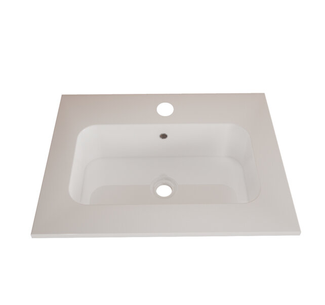 Wastafel Asia Glans Wit 60cm wasbak met kraangat Wastafel Asia Glans Wit 60cm wasbak met kraangat