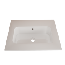 Wastafel Asia Glans Wit 60cm wasbak zonder kraangat