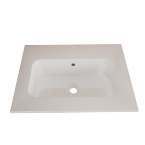 Wastafel Asia Glans Wit 60cm wasbak zonder kraangat