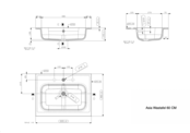 Wastafel Asia Mat Wit 60cm wasbak zonder kraangat Wastafel Asia Mat Wit 60cm wasbak zonder kraangat