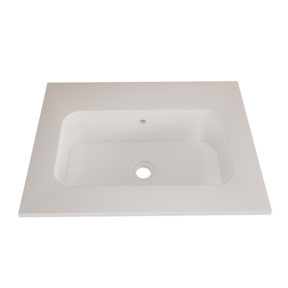 Wastafel Asia Mat Wit 60cm wasbak zonder kraangat