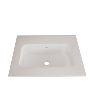 GLISS DESIGN Wastafel Asia Mat Wit 60cm wasbak zonder kraangat