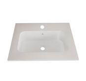 Wastafel Asia Mat Wit 60cm wasbak zonder kraangat Wastafel Asia Mat Wit 60cm wasbak zonder kraangat