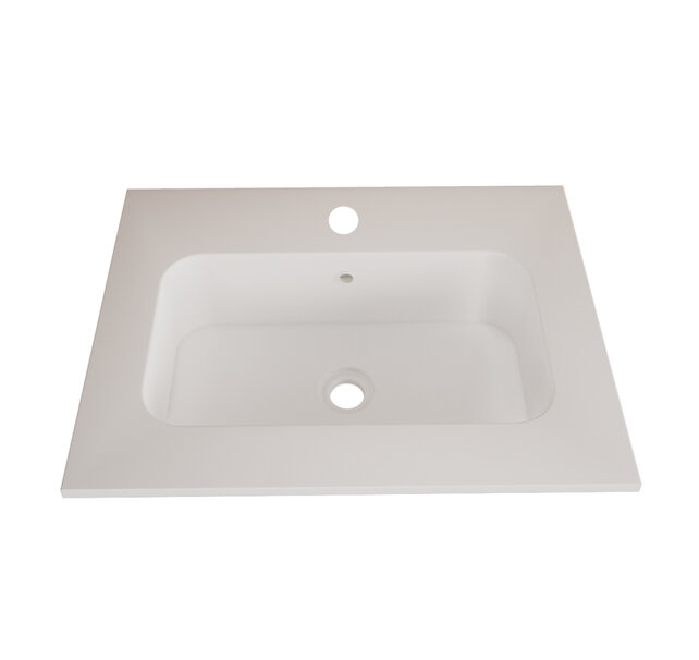 Wastafel Asia Mat Wit 60cm wasbak zonder kraangat Wastafel Asia Mat Wit 60cm wasbak zonder kraangat