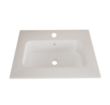 Wastafel Asia Mat Wit 60cm wasbak met kraangat