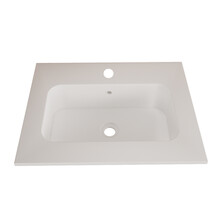 Wastafel Asia Mat Wit 60cm wasbak met kraangat