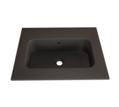 Wastafel Asia Mat Zwart 60cm wasbak met kraangat Wastafel Asia Mat Zwart 60cm wasbak met kraangat