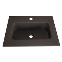 Wastafel Asia Mat Zwart 60cm wasbak met kraangat