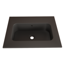 Wastafel Asia Mat Zwart 60cm wasbak zonder kraangat