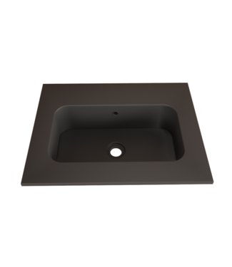 GLISS DESIGN Wastafel Asia Mat Zwart 60cm wasbak zonder kraangat