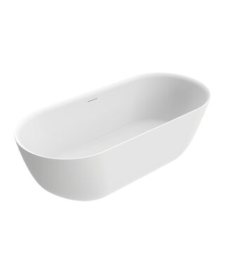 Wiesbaden Vrijstaand ligbad Trens Mat wit 180x80cm acryl met waste - 21.3676