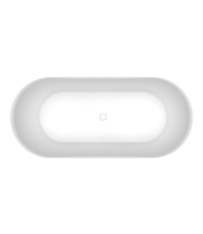 Wiesbaden Vrijstaand ligbad Trens Mat wit 180x80cm acryl met waste - 21.3676