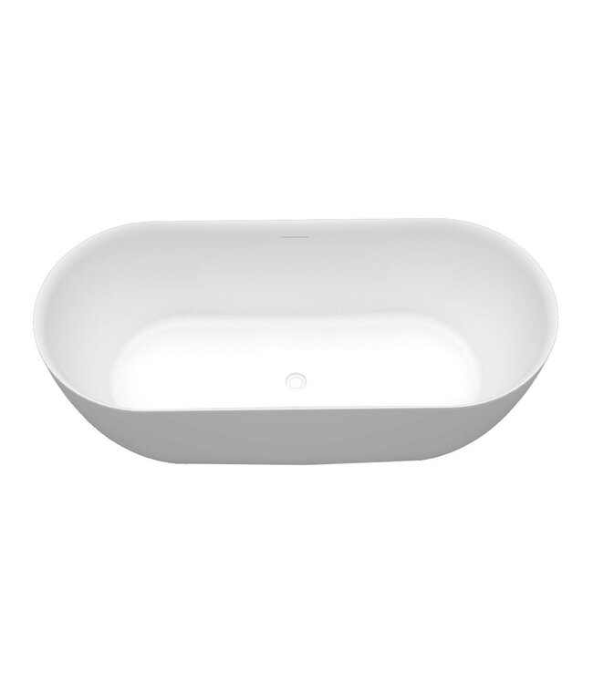 Wiesbaden Vrijstaand ligbad Trens Glans Wit 180x80cm acryl met waste - 21.3675