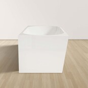 Hoekbad Half Vrijstaand Andora Links Glans Wit 180x80cm Linkshoek met Badwaste en Overloop