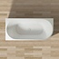 ALONI Hoekbad Half Vrijstaand Andora Links Glans Wit 180x80cm Linkshoek met Badwaste en Overloop