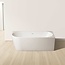 ALONI Hoekbad Half Vrijstaand Andora Rechts Glans Wit 170x78cm Rechtshoek met Badwaste en Overloop