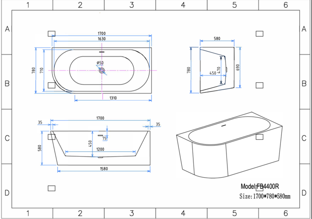 Hoekbad Half Vrijstaand Andora Rechts Glans Wit 170x78cm Rechtshoek met Badwaste en Overloop Hoekbad Half Vrijstaand Andora Rechts Glans Wit 170x78cm Rechtshoek met Badwaste en Overloop