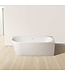 Hoekbad Half Vrijstaand Andora Links Glans Wit 170x78cm Linkshoek met Badwaste en Overloop