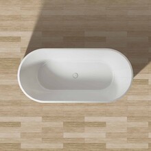 Vrijstaand Ligbad Ovaal 180x80x60cm Acryl Creavit Rondo Badkuip met overloop Vrijstaand incl. badsifon