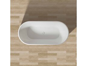 Vrijstaand Ligbad Ovaal 180x80x60cm Acryl Creavit Rondo Badkuip met overloop Vrijstaand incl. badsifon