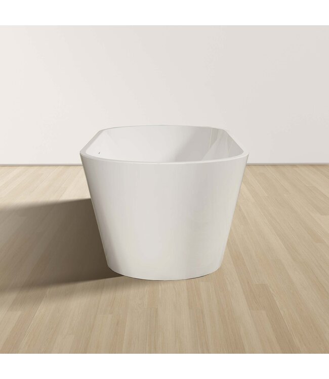 Vrijstaand Ligbad Ovaal 180x80x60cm Acryl Creavit Rondo Badkuip met overloop Vrijstaand incl. badsifon