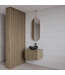 Spiegel Gliss Halo Koper Rose 90x40cm met plafondbevestiging