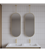 Spiegel Gliss Halo Mat Goud 90x40cm met plafondbevestiging