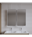 Spiegel Gliss Astra Mat Wit 100x50cm met planchet en plafondbevestiging