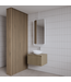 Spiegel Gliss Astra Mat Wit 100x50cm met planchet en plafondbevestiging