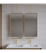 Spiegel Gliss Astra Mat Goud 100x50cm met planchet en plafondbevestiging