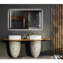 Badkamerspiegel met verlichting 150x70cm Gliss LED Verticaal Dubbel met spiegelverwarming (Alle maten)