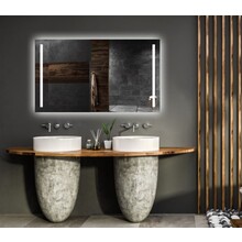 Badkamerspiegel met verlichting 160x70cm Gliss LED Verticaal Dubbel met spiegelverwarming (Alle maten)