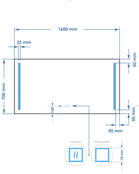 Badkamerspiegel met verlichting 160x70cm Gliss LED Verticaal Dubbel met spiegelverwarming (Alle maten)