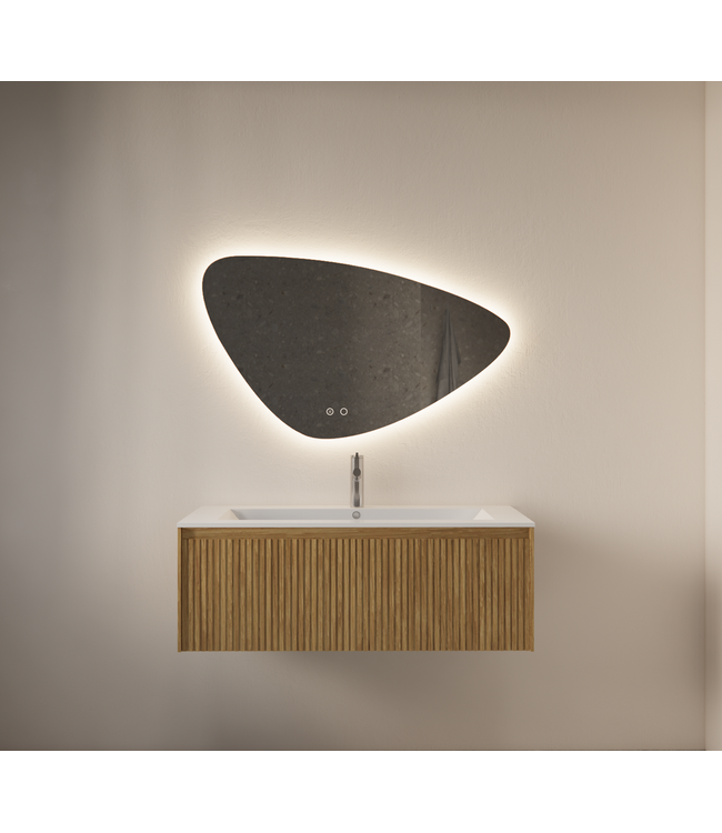 Spiegel Gliss Strano Organisch 80x47cm met Dimbaar LED en verwarming