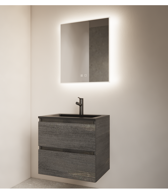 Spiegel Gliss Style 70x70cm Indirecte LED Verlichting dimbaar en verwarming