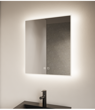 GLISS DESIGN Spiegel Gliss Style 80x70cm Indirecte LED Verlichting dimbaar en verwarming