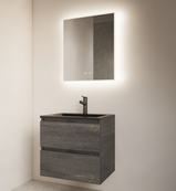 Spiegel Gliss Style 80x70cm Indirecte LED Verlichting dimbaar en verwarming