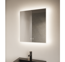 Spiegel Gliss Style 90x70cm Indirecte LED Verlichting dimbaar en verwarming