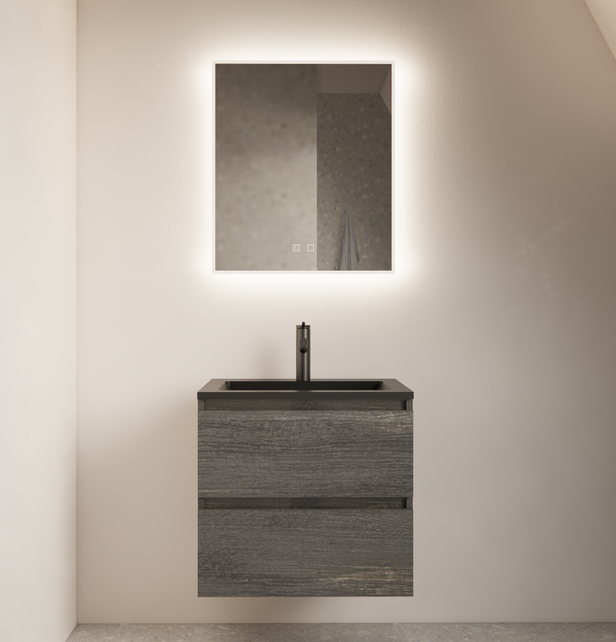 Spiegel Gliss Style 90x70cm Indirecte LED Verlichting dimbaar en verwarming