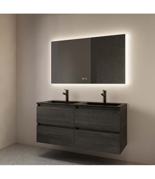 Spiegel Gliss Style 100x70cm Indirecte LED Verlichting dimbaar en verwarming