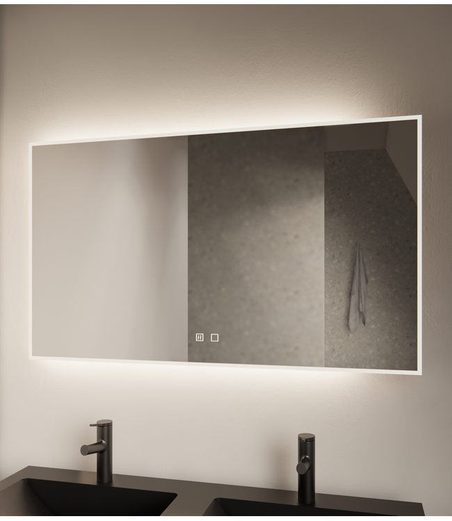 GLISS DESIGN Spiegel Gliss Style 100x70cm Indirecte LED Verlichting dimbaar en verwarming