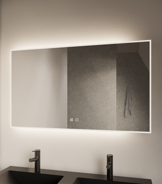 Spiegel Gliss Style 140x70cm Indirecte LED Verlichting dimbaar en verwarming