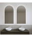 GLISS DESIGN Spiegel Gliss Gaya Boog 40x100cm Indirecte LED Verlichting dimbaar en verwarming