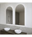 GLISS DESIGN Spiegel Gliss Gaya Boog 40x100cm Indirecte LED Verlichting dimbaar en verwarming