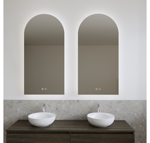 Spiegel Gliss Gaya Boog 50x120cm Indirecte LED Verlichting dimbaar en verwarming
