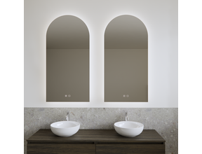 Spiegel Gliss Gaya Boog 50x120cm Indirecte LED Verlichting dimbaar en verwarming